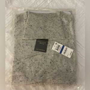 CHARTER CLUB LUXURY LIGHT GREY CASHMERE TURTLENECK SWEATER